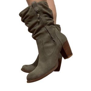 UGG women suede boots size 8 block hell casual style